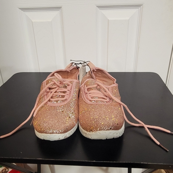 Woman's Pink Glitter Sneakers - Picture 2 of 2